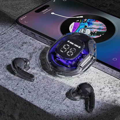 Air 39 Gaming Earbuds – Transparent Design, LED Display, IPX4 Waterproof & ENC Mic