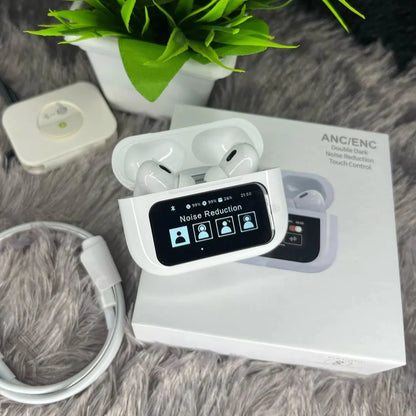 A9 Pro ANC/ENC Wireless Earbuds with Touchscreen Charging Case