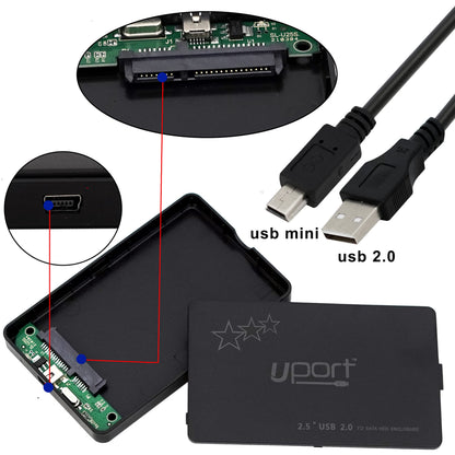 USB 2.0 Transparent Portable Case – Up to 40MB/s Speed