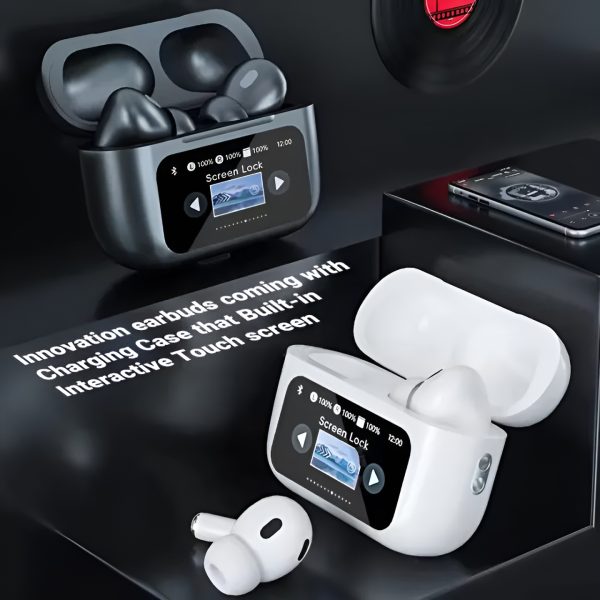 A9 Pro ANC/ENC Wireless Earbuds with Touchscreen Charging Case