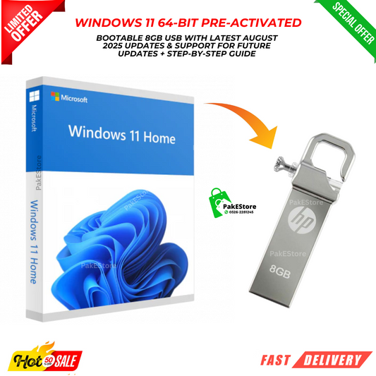 Windows 11 Pro Lifetime Activated – Bootable 8GB USB (August 2025 Edition) + Step-by-Step Installation Guide
