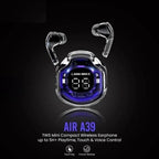 Air 39 Gaming Earbuds – Transparent Design, LED Display, IPX4 Waterproof & ENC Mic