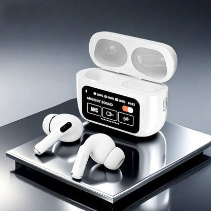 A9 Pro ANC/ENC Wireless Earbuds with Touchscreen Charging Case